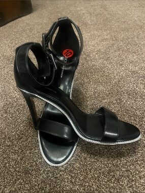 Black Women’s High Heel Ankle-Strap Sandals - Designer Style